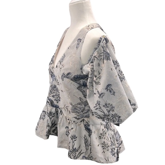 BCBGMaxazaria Travis Floral Tapestry Blouse - Picture 4 of 6